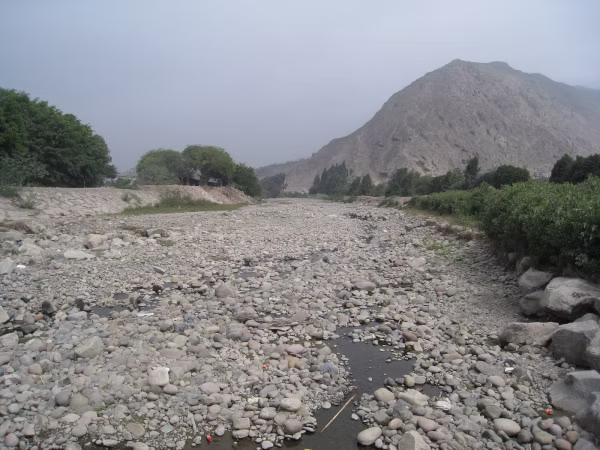 The Lurin River downstream.