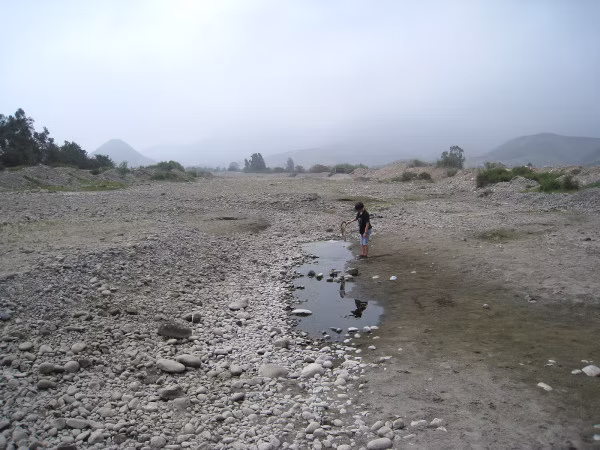 The Lurin River upstream